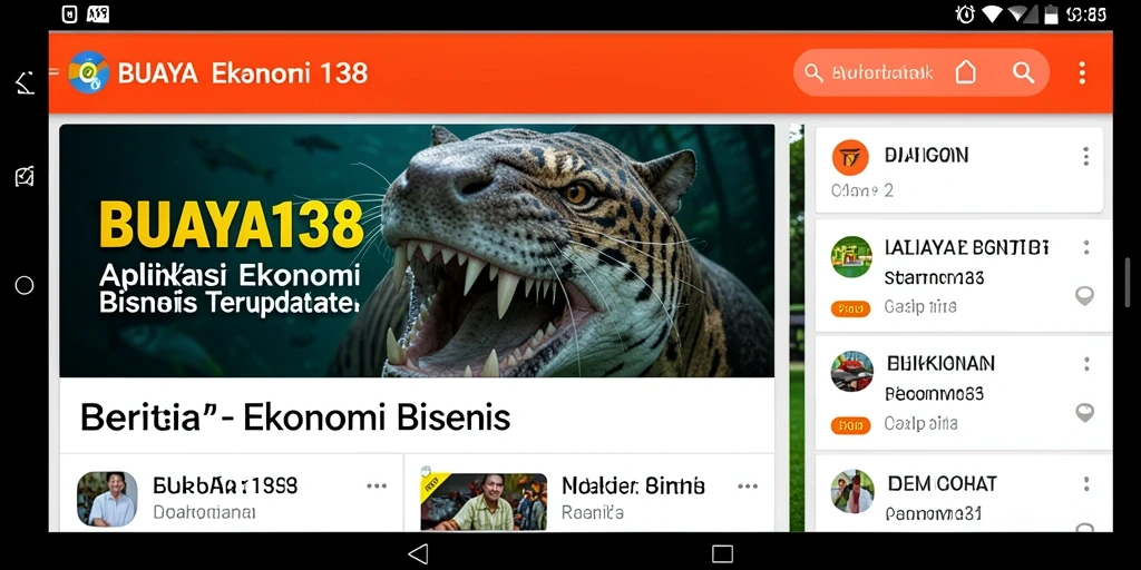 Antarmuka BUAYA138 menampilkan berita ekonomi dengan jelas dan informatif.