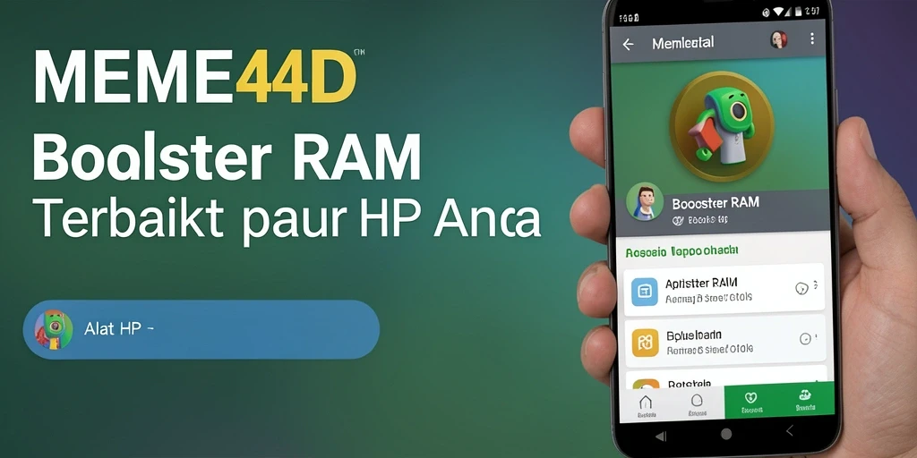 Tampilan antarmuka MEME4D yang sederhana dan fungsional untuk Booster RAM.