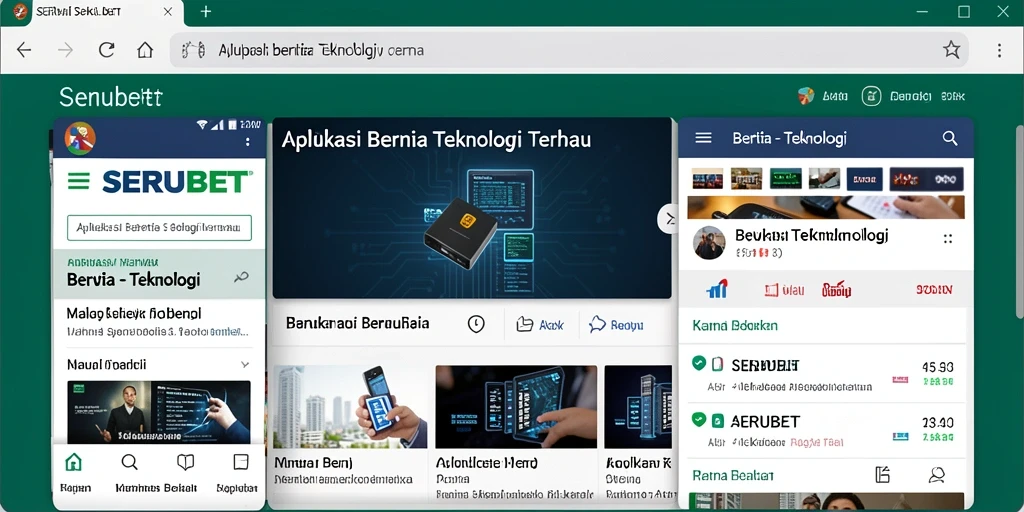 Tampilan antarmuka aplikasi SERUBET yang modern dan informatif.