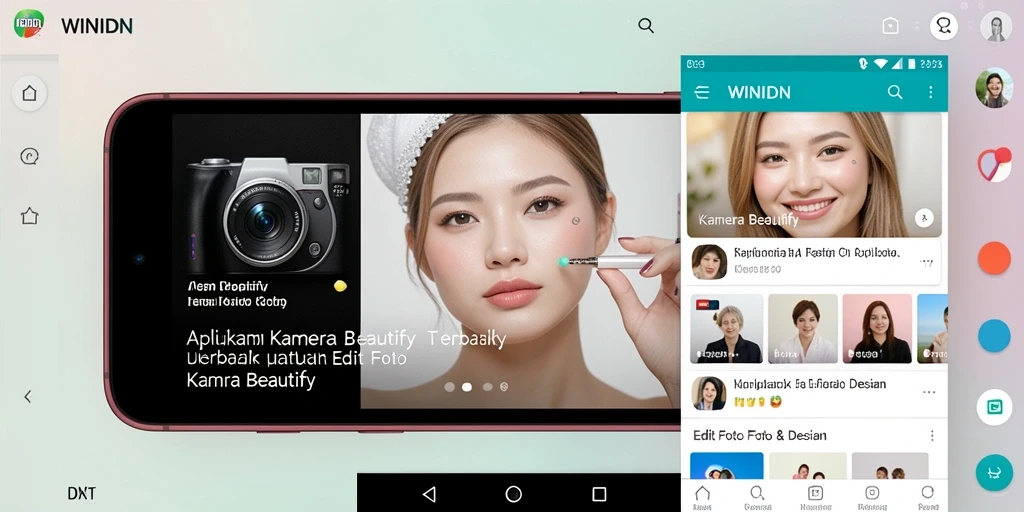 Antarmuka aplikasi WINIDN yang sederhana dan intuitif untuk edit foto.