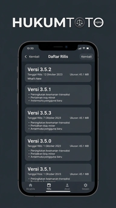 Riwayat Versi hukumtoto: Informasi dan Pembaruan Terbaru